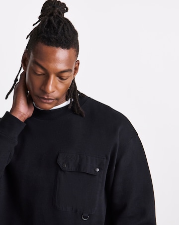 Barbour Leazes Crew Neck Sweatshirt - Black