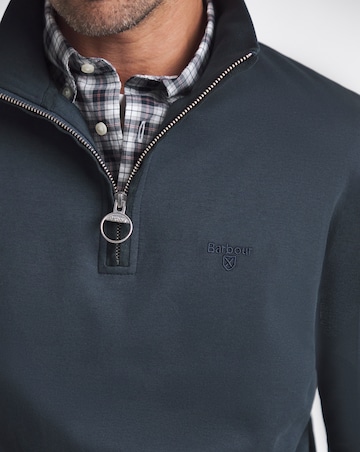 Barbour Lambeth Interlock 1/2 Zip Sweatshirt - Navy
