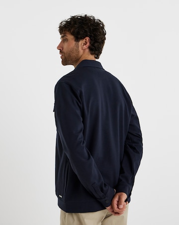 Folio Interlock Zip Shacket-Navy