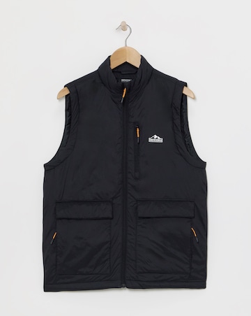 Snowdonia Black Showerproof Wadded Gilet