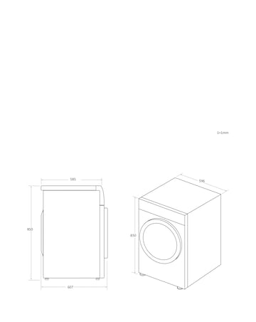 Hoover H-Dry 300 HLEH8A2DE Wifi Connected 8kg Heat Pump Tumble Dryer - White