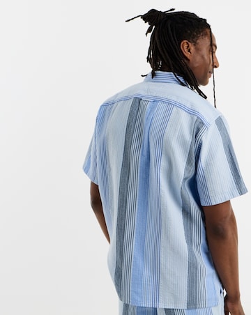 Tommy Jeans Short Sleeve Relax Stripe Short - Blue