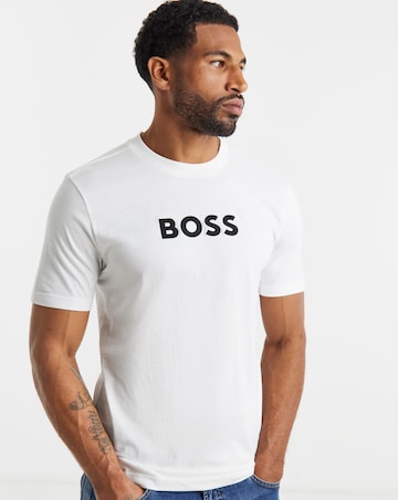 BOSS Short Sleeve Large Logo T-Shirt - White