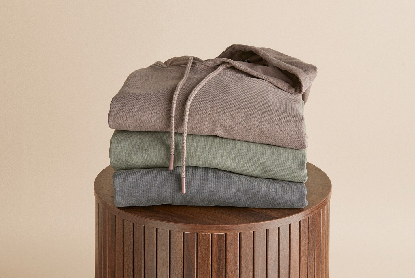 A pile of sweatshirts