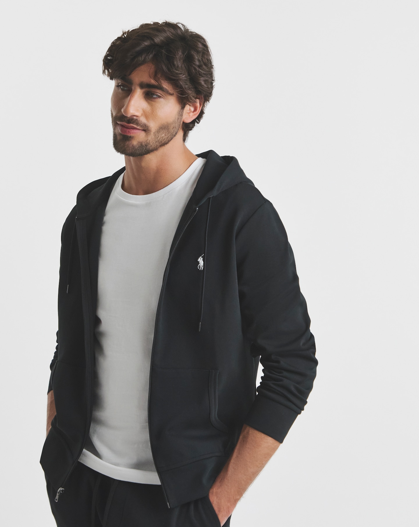 Polo Ralph Lauren Classic Zip Through Hoodie - Black | Jacamo