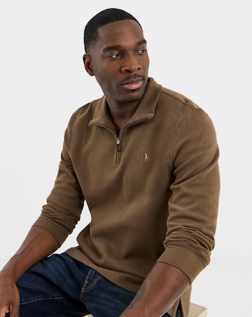 Polo Ralph Lauren Estate Rib 1/4 Zip Pullover - Chestnut
