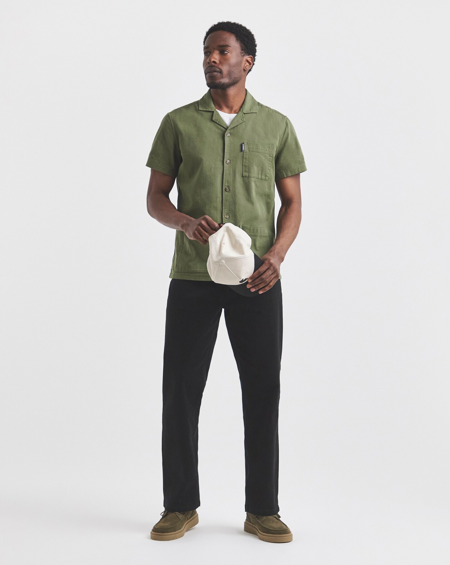 Union Black Loose Fit Stretch Gabardine Jeans