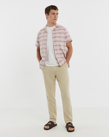 Linen Blend Straight Fit Trouser