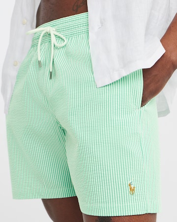 Polo Ralph Lauren Seersucker Swimshort - Green/White