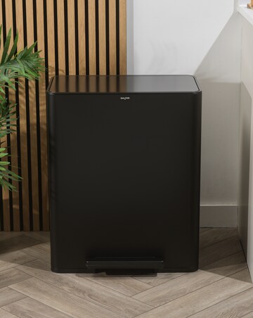 Salter Stainless Steel Dual Recyling Pedal Bin 60L