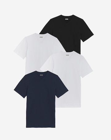 5 Pack Multi V Neck T-Shirts Long