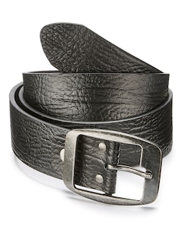 Black Leather Jeans Belt