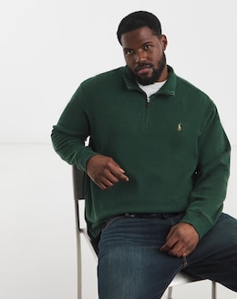 Polo Ralph Lauren Estate Rib 1/4 Zip Pullover - Green