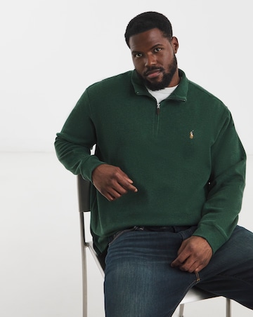 Polo Ralph Lauren Estate Rib 1/4 Zip Pullover - Green