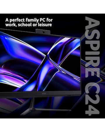 Acer Aspire All In One PC - 23.8in FHD Intel N100 8GB 256GB - Windows 11 Home