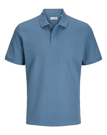 Jack & Jones Austin Waffle Polo - Blue