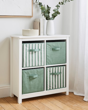 Striped Set of 4 Storage Cubes