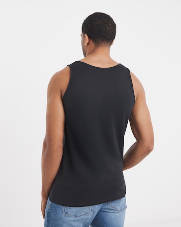 5 Pack Pure Cotton Vests- Black