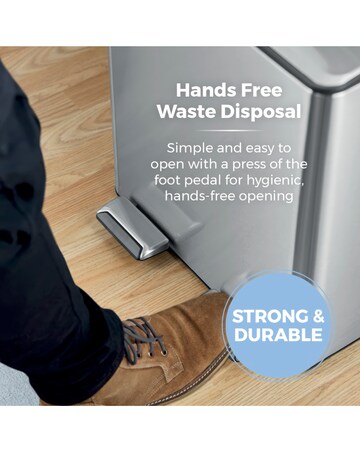 Tower 40L Recycling Pedal Bin Silver