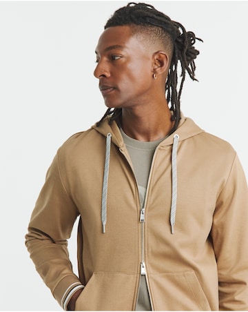 BOSS Zip Through Hoodie - Camel