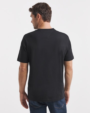 Tommy Hilfiger Short Sleeve Embroidered Flag T-Shirt - Black