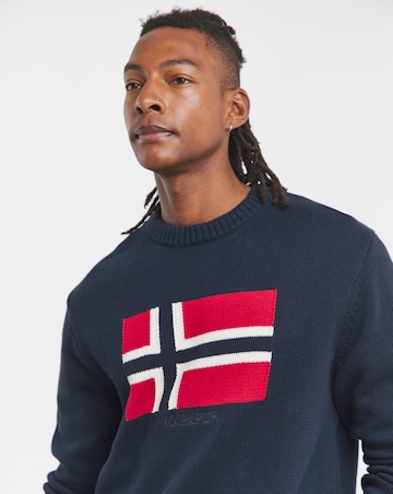 Napapijri Mura Flag Jumper - Navy