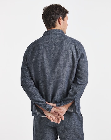 Barbour Stillwater Linen Blend Overshirt - Navy