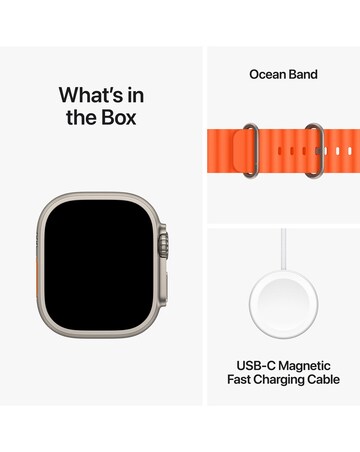 Apple Watch Ultra 2 GPS + Cellular, 49mm Titanium Case with Orange Ocean Band