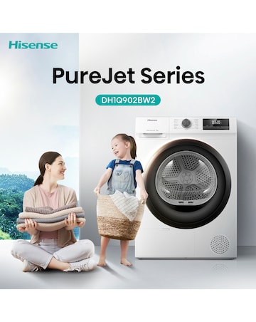 Hisense DH1Q902BW2 1 Series 9kg Heat Pump Dryer White