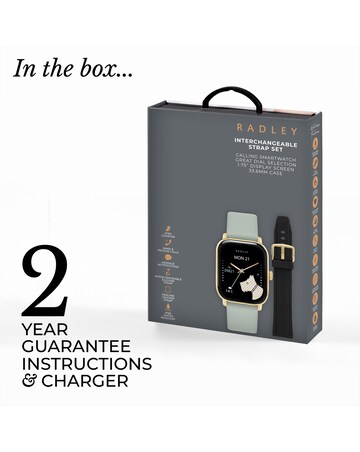 Radley Series 56 Dual Strap Smart Watch - Eucalptus Leather/Black Silicone