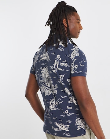 Polo Ralph Lauren Short Sleeve Printed Polo - Navy