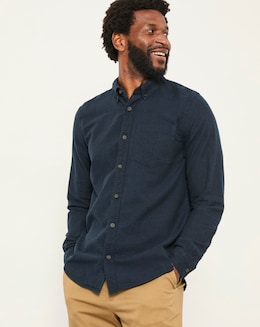 FatFace Oxlow Long Sleeved Shirt (Regular &amp; Tall) - Navy