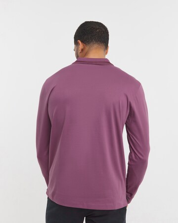 BOSS Long Sleeve Tipped Collar Polo