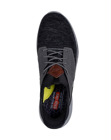 Skechers Slip-ins Slade Caster Trainer - Black/Grey