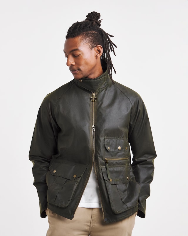 Barbour Re-Engineered Blackett Spey Wax Jacket - Olive