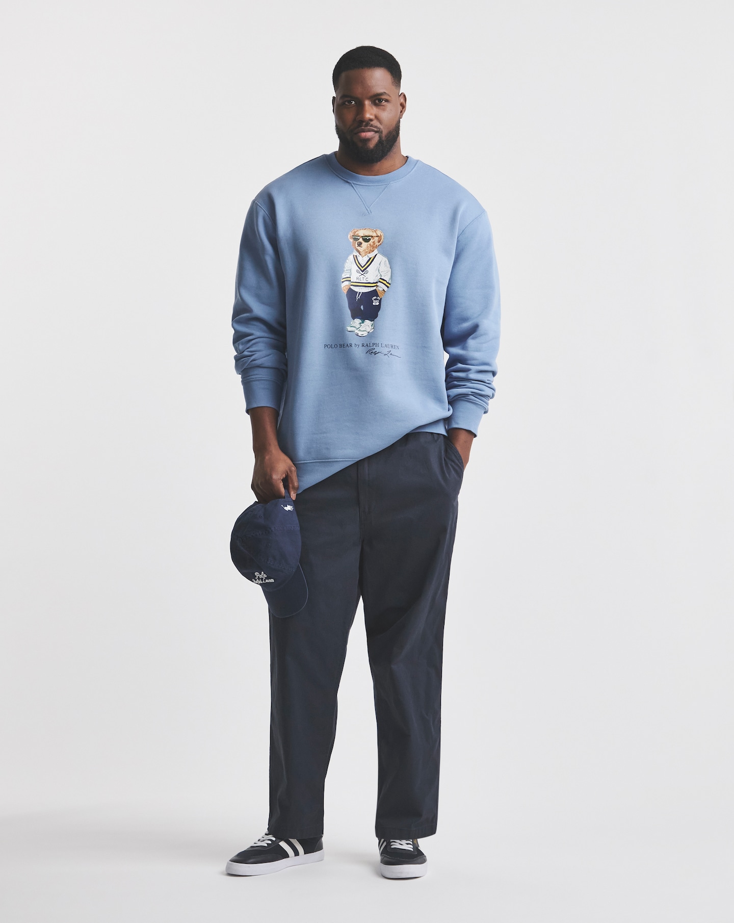 POLO RALPH LAUREN スエット　ドラム Polo Ralph Lauren Bear Crew Sweatshirt - Blue | Jacamo