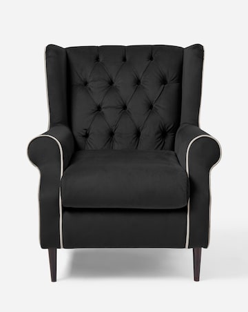 Joanna Hope Marbella Velvet Button Back Accent Chair