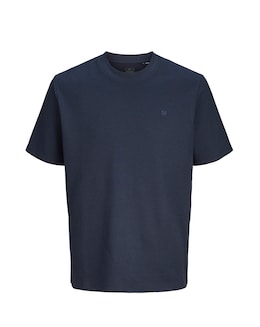 Jack &amp; Jones Leo Textured T-Shirt - Navy
