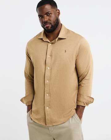 Polo Ralph Lauren Long Sleeve Stretch Jersey Shirt - Camel