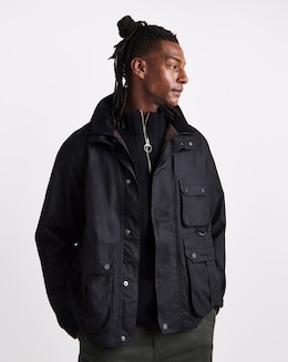 Barbour Re-Engineered Utility Bedale Wax Jacket - Black