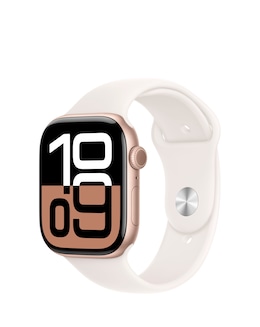 Apple Watch Series 10 GPS 46mm Rose Gold Aluminium Case with, Sport Band - M/L