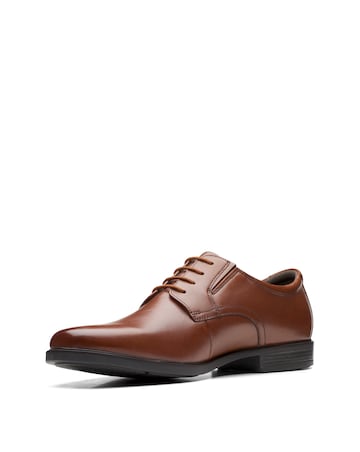 Clarks Howard Walk Shoes Wide Fit - Dark Tan