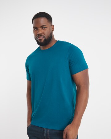Pure Cotton Crew Neck T-Shirt- Petrol Blue
