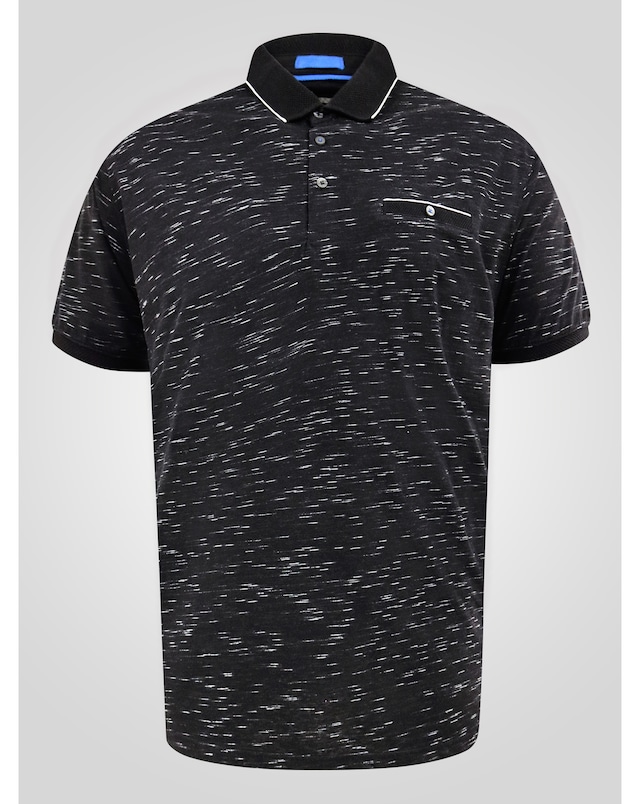 D555 Murphy Reno Polo With Jacquard Collar And Cuff With Chest Pocket