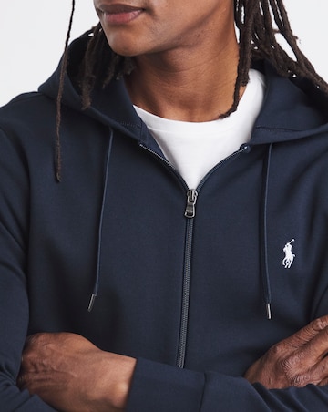Polo Ralph Lauren Double Knit Zip Through Hoodie - Navy