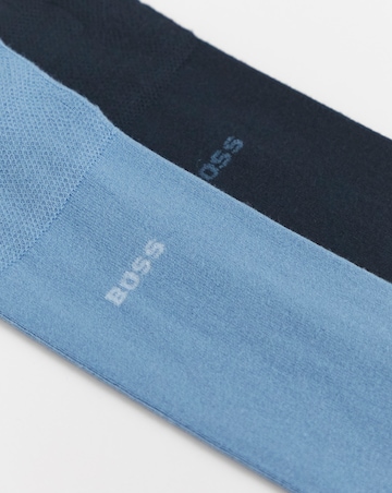 BOSS 2 Pack Bamboo Sock - Blue Multi