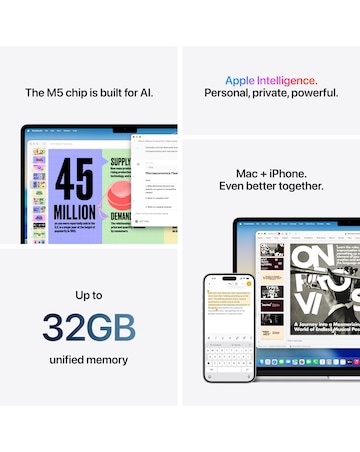 Apple MacBook Air (M5, 2026) 15in 10-core CPU 10-core GPU 16GB 1TB - Midnight