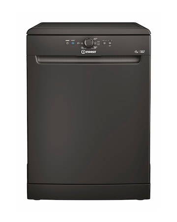 Indesit D2F HK26 B UK Full Size Dishwasher 14 Place Settings Black + Install