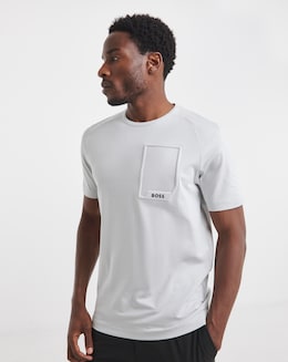 BOSS Short Sleeve Urban Tech T-Shirt - Light Grey