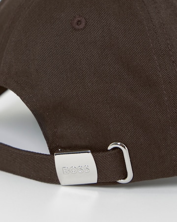 BOSS Large Logo Cotton Cap - Dark Brown